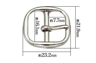 16mm美錠1020(ニッケル)寸法サイズ