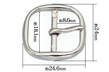 18mm美錠1020(ニッケル)の寸法サイズ