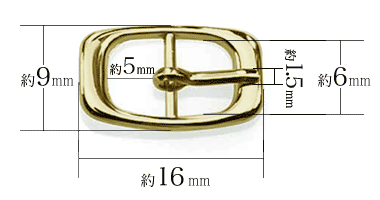 6mm美錠3104（本金）サイズ寸法