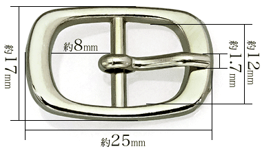 12mm 美錠3104(ニッケル)寸法