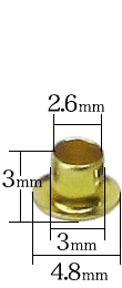 ハトメ3×3寸法