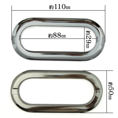 88mm小判ハトメ飾りの寸法サイズ