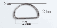 Dカン2×25(ニッケル)寸法