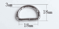 Dカン3×18(ニッケル)寸法