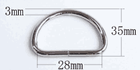 Dカン3×28(ニッケル)寸法