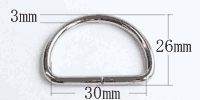 Dカン3×30(ニッケル)寸法