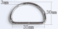 Dカン3×35(ニッケル)寸法