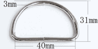 Dカン3×40(ニッケル)寸法