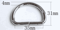 Dカン4×35(ニッケル)寸法