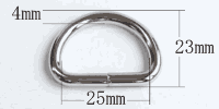 Dカン4×25(ニッケル)寸法