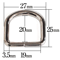 犬カン18（ニッケル）バット溶接Dカン寸法