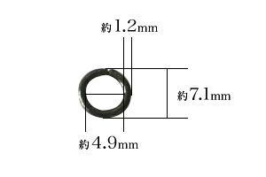 丸カン1.2×5丸カン寸法