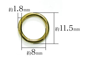 丸カン1.8×8mm寸法