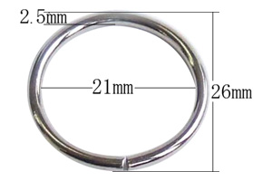 丸カン2.5×21寸法