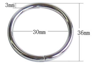 丸カン3×30寸法