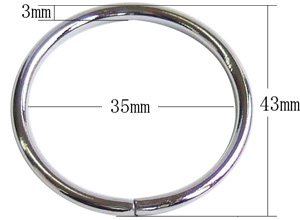丸カン3×35寸法
