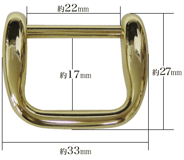 3362番ネジ式手カン21mm(本金メッキ)寸法
