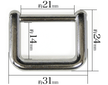 3363番ネジ式手カン21mm(ニッケル鍍金)寸法