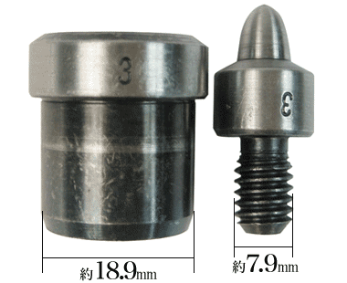 3mm穴あけ打駒寸法