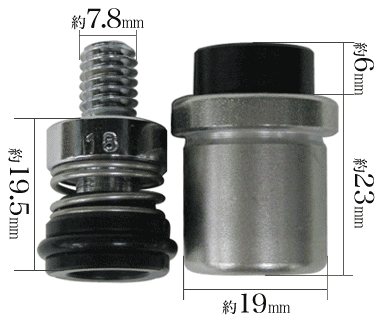 打駒：ハトメ18ステンレス製用の寸法