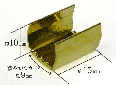 ツメ幅9mmのTA-80本金メッキの寸法サイズ