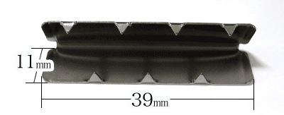 先止め金具39ニッケルの寸法数値