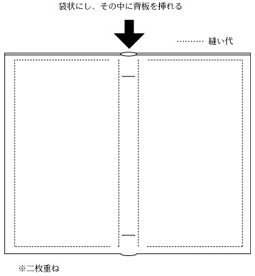 背付きバインダーの取付け一例イメージ