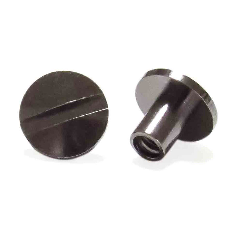 ネジ式ビス4×6mm(真鍮製黒ニッケル鍍金)2セット