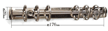 手帳用バインダー金具F171-6-23R-20SR写真2