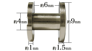 ネジ式ビス4×6mmの寸法サイズ