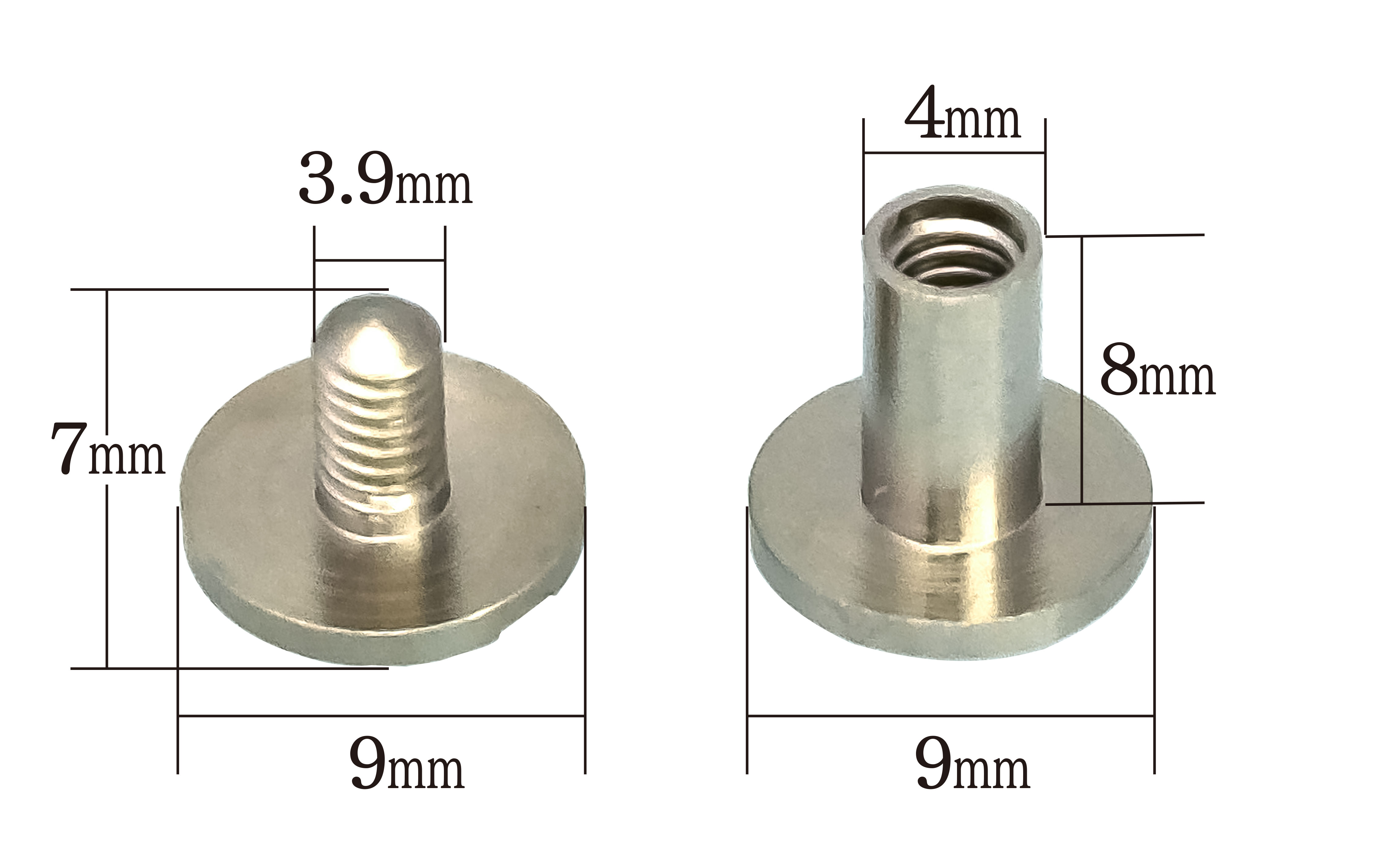 ネジ式ビス4×7mm